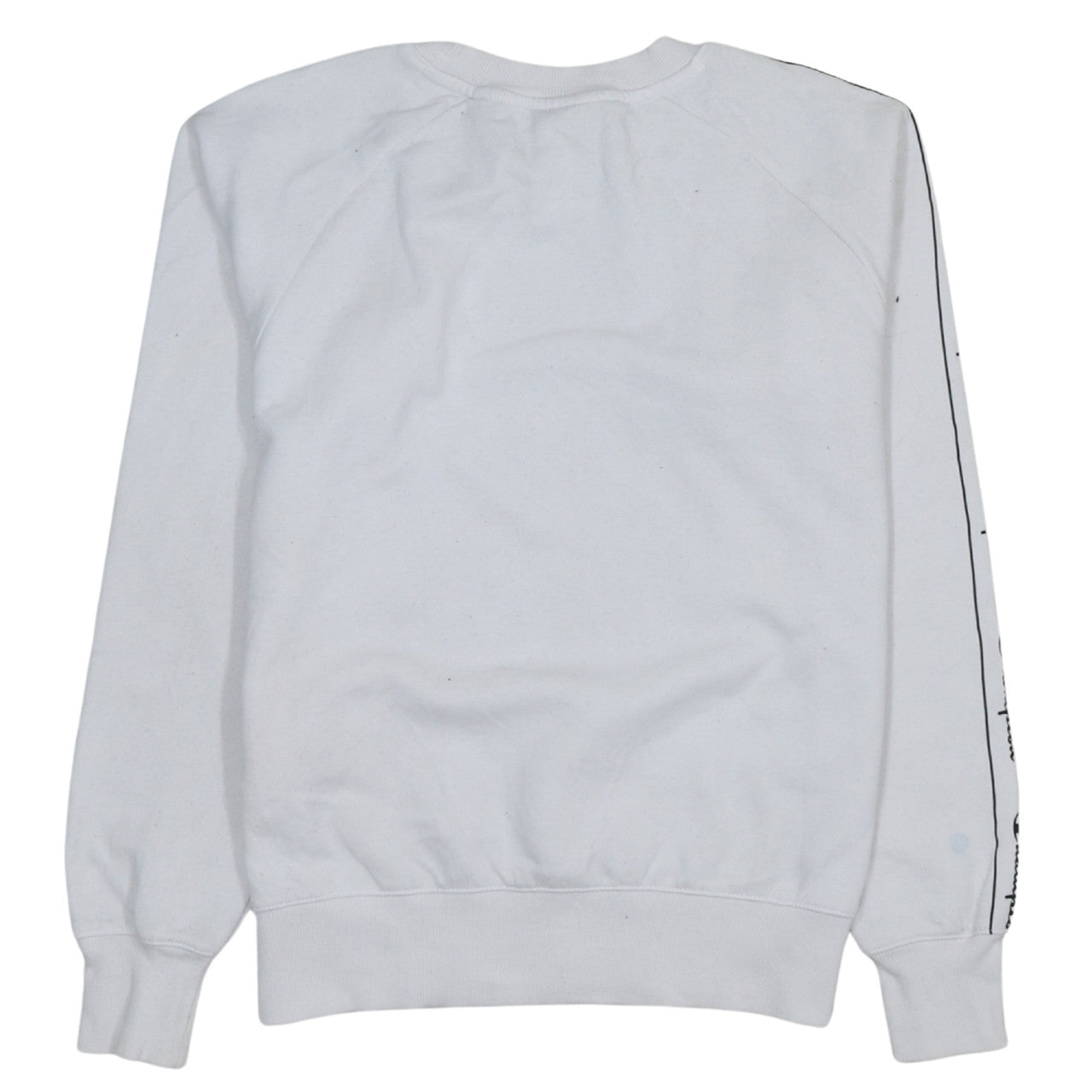 Champion Women's White Logo Tape Pullover Sweatshirt Small