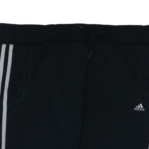 Adidas Women's Black Jogger Sweatpants S Elastic Waist Fleece