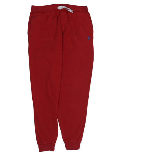 Polo Ralph Lauren Men's Red Jogger Sweatpants L Fleece Casual