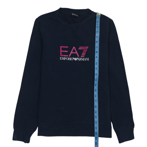 Emporio Armani EA7 Women's Navy Blue Logo Sweatshirt Size M