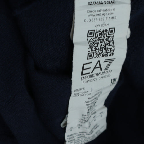 Emporio Armani EA7 Women's Navy Blue Logo Sweatshirt Size M
