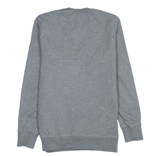 Diesel Men's Grey Cotton Crew Neck Graphic Sweatshirt S