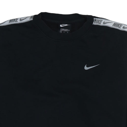 Nike Men's Black Sweatshirt M Pullover Crew Neck Logo Sportswear