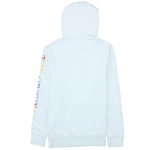 Levi's Women's White Pullover Hoodie Small Rainbow Logo