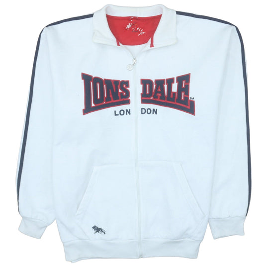 Lonsdale Men's White XL Track Jacket Full Zip Sportswear
