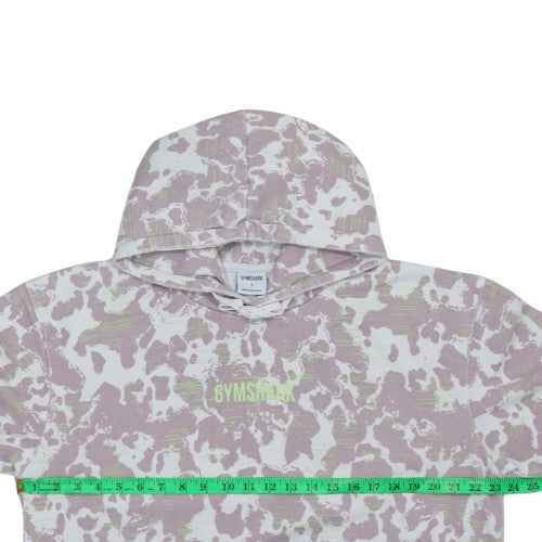 Gymshark Women's Pink Camo Pullover Hoodie Size L Cotton Blend