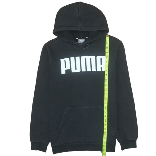 Puma Womens Black Pullover Hoodie Medium Logo Front Casual Style