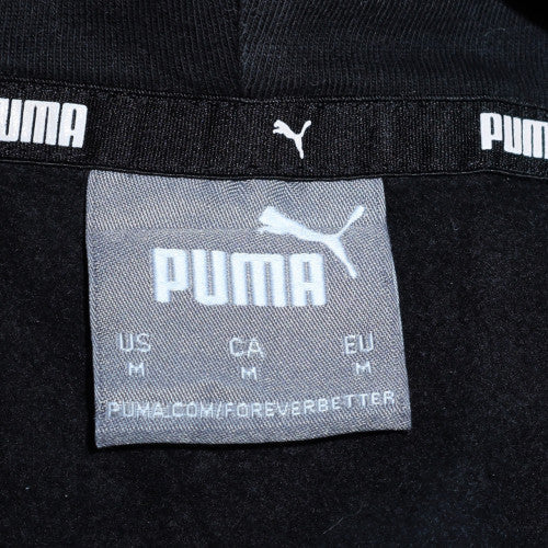 Puma Womens Black Pullover Hoodie Medium Logo Front Casual Style