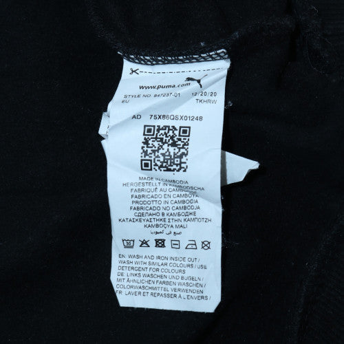 Puma Womens Black Pullover Hoodie Medium Logo Front Casual Style