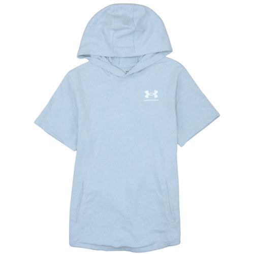 Under Armour Boys Blue Short Sleeve Pullover Hoodie Size XL 158-170cm