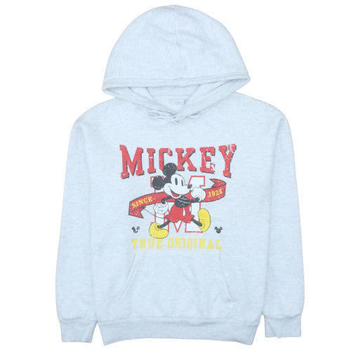 Primark Disney Women Grey Mickey Mouse Hoodie Size S 10/12 Pullover