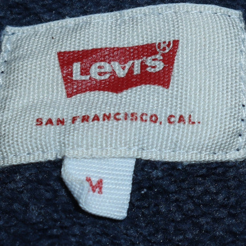 Levi's Men's Blue Crew Neck Sweatshirt M Cotton Logo Classic Style