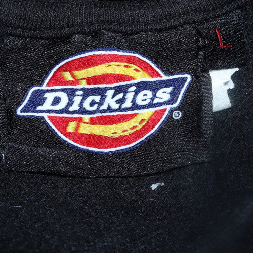 Dickies Men's Black Crew Neck Pullover Sweatshirt L Fleece Workwear