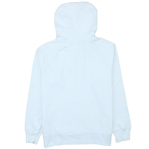 Levi's Women White Hoodie Medium Pullover Cotton Logo Casual
