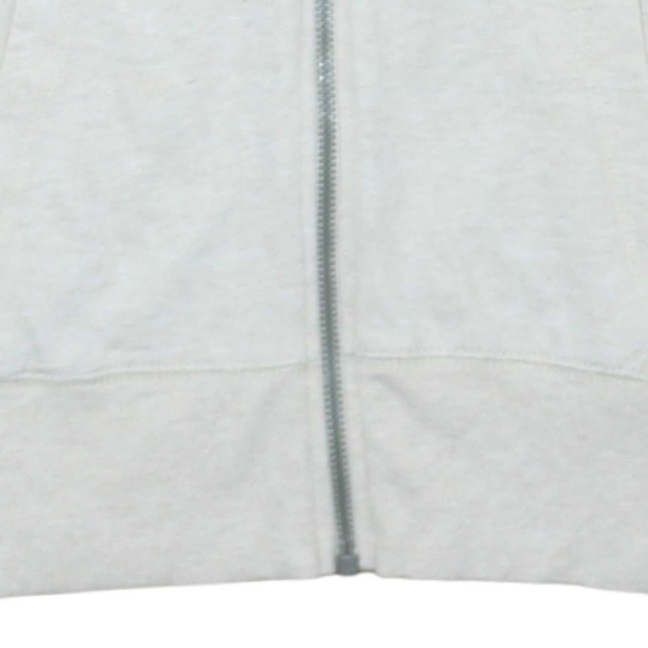 Nike Womens Beige Full Zip Hoodie Medium Organic Cotton Blend