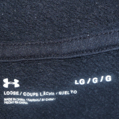 Under Armour Men's Black Pullover Hoodie L Loose Fit Sportswear