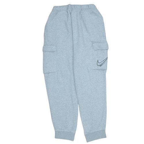 Nike Men’s Grey Cargo Fleece Jogger Trousers L Regular Fit