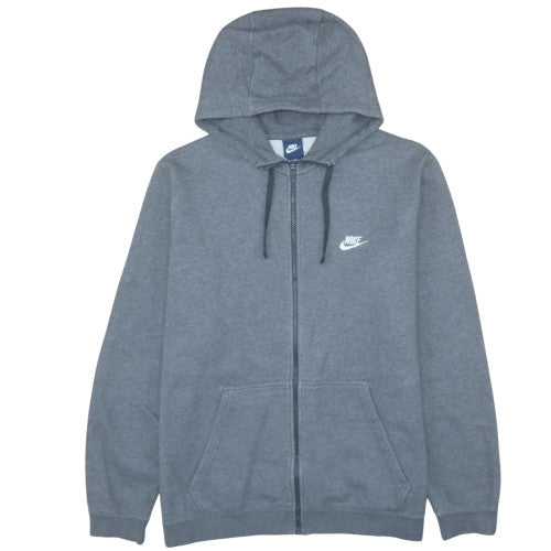 Nike Men's Grey Full Zip Hoodie XL Fleece Sweatshirt