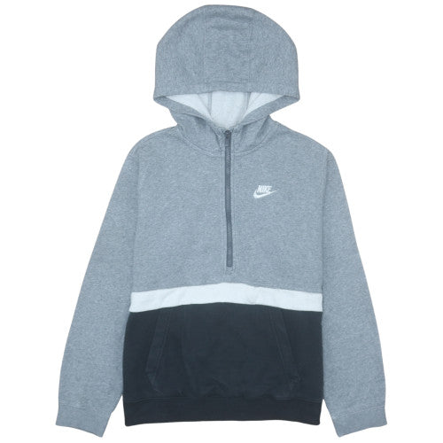 Nike Boys Grey & Black Colourblock Half Zip Hoodie XL 158-170cm