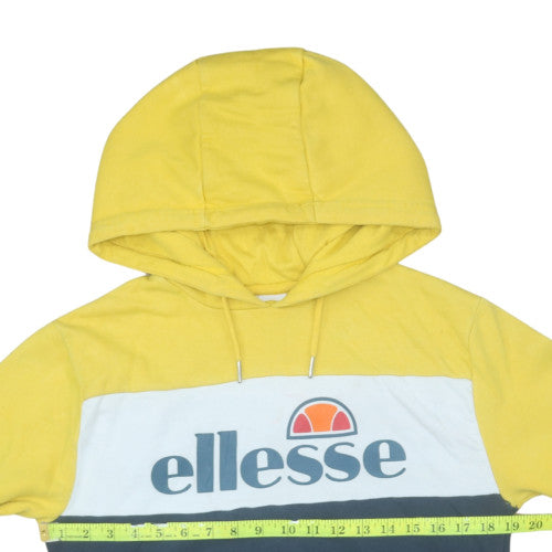 Ellesse Men's Yellow Colour Block Pullover Hoodie XS