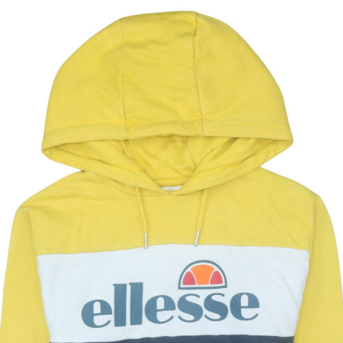 Ellesse Men's Yellow Colour Block Pullover Hoodie XS