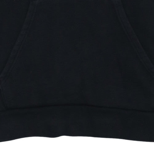 Adidas Men's Black Small Pullover Hoodie with Red Logo