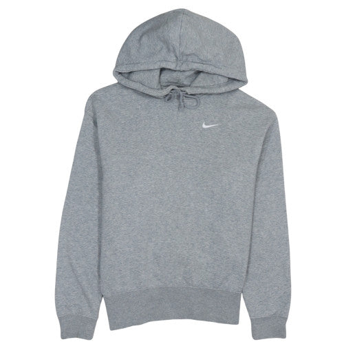 Nike Women Grey XS Pullover Hoodie Cotton Blend Logo Sportswear