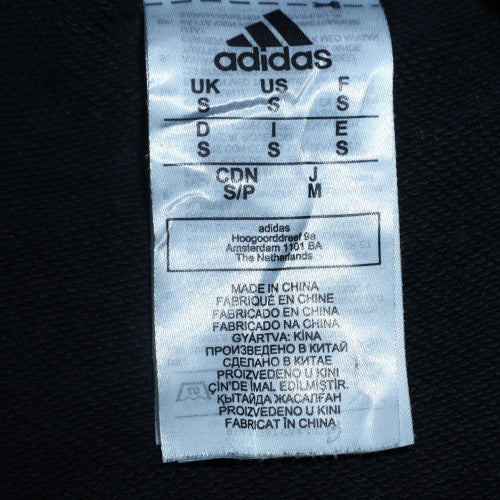 Adidas Men's Black Small Pullover Logo Sweatshirt Crew Neck Sportswear