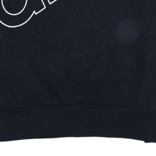 Adidas Men's Black Small Pullover Logo Sweatshirt Crew Neck Sportswear