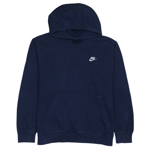 Nike Men Blue Pullover Hoodie L Regular Fit Fleece Sweatshirt