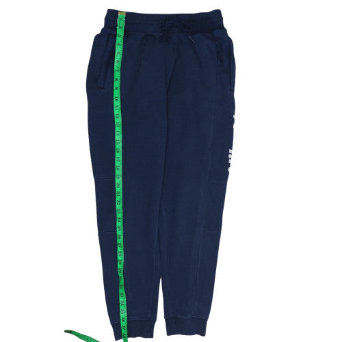 Nike Men Blue Jogger Sweatpants S Regular Fit Fleece Tapered
