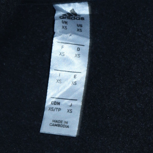 Adidas Men's Black Pullover Hoodie XS Regular Fit Sportswear