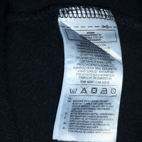 Adidas Men's Black Pullover Hoodie XS Regular Fit Sportswear