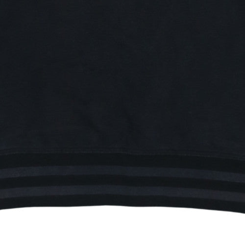 Champion Mens Black Medium Crew Neck Logo Tape Sweatshirt