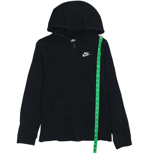 Nike Boys Black XL Full Zip Fleece Hoodie with Logo