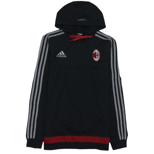 Adidas Men’s Black AC Milan Pullover Hoodie Small Regular Fit