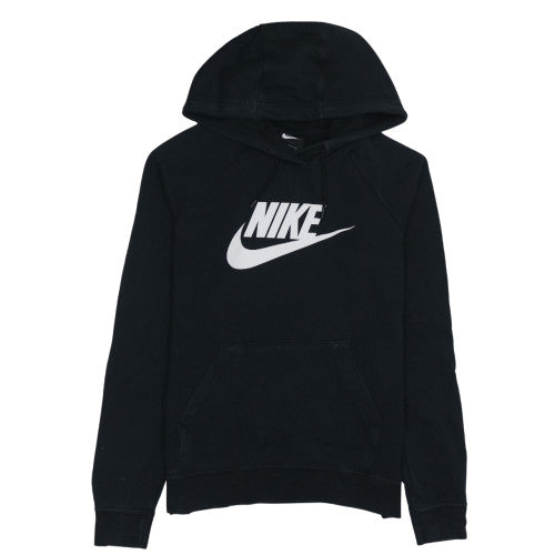 Nike Women's Black Pullover Hoodie Small Logo Sweatshirt