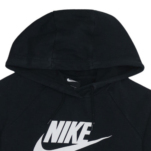 Nike Women's Black Pullover Hoodie Small Logo Sweatshirt