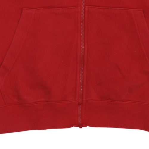 Nike Men's Red XL Full Zip Hoodie Sweatshirt with Logo