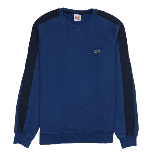 Lacoste Men's Blue Crew Neck Pullover Sweatshirt Size L Regular Fit