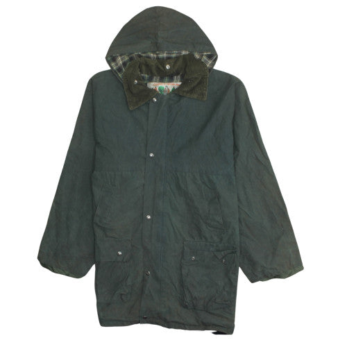 Country & Leisure Wear Mens Green XL Waxed Hooded Coat