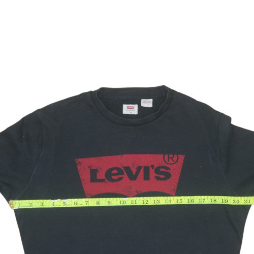 Levi's Mens Black XS Crew Neck Graphic Logo Pullover Sweatshirt