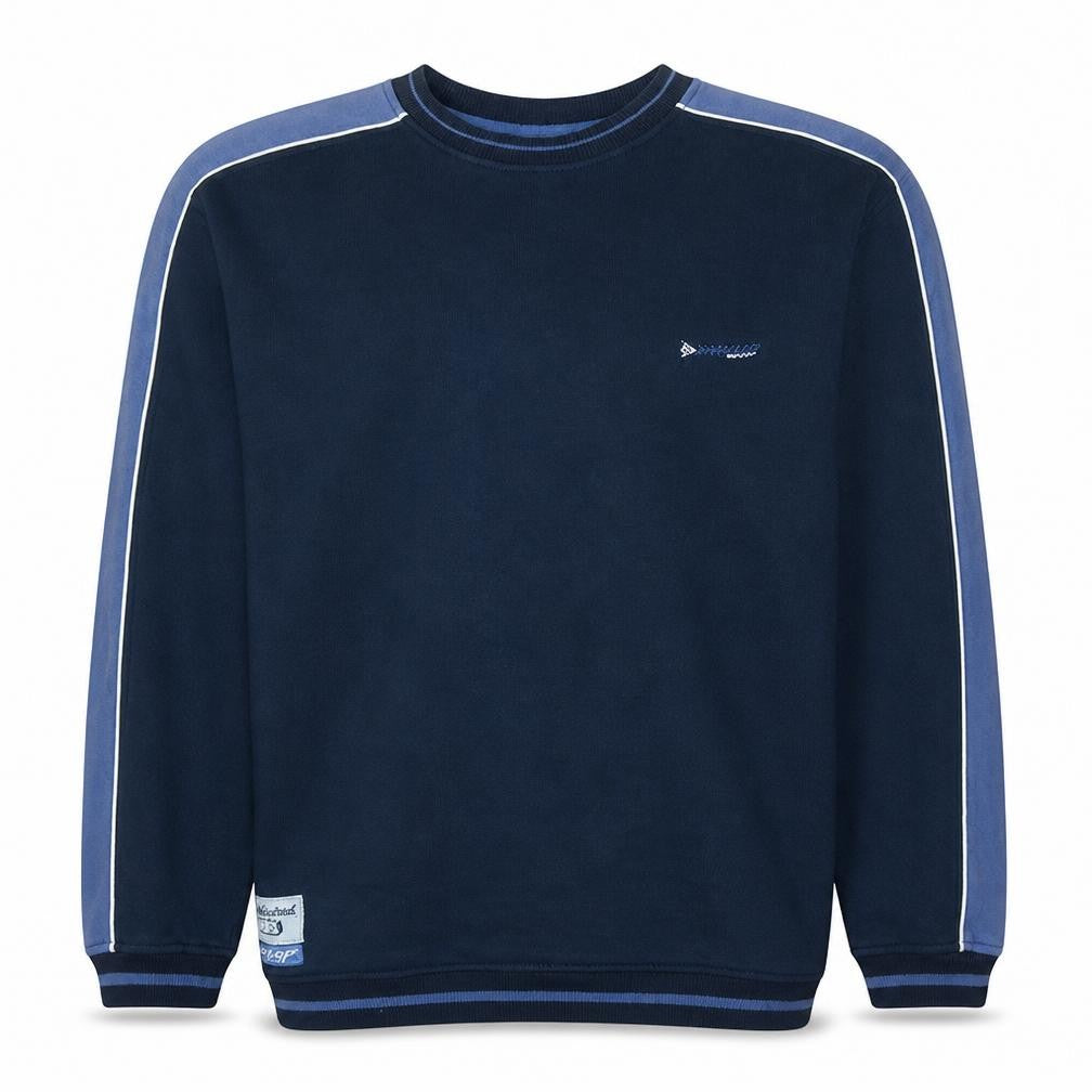 Front view of Dunlop Men's Blue XL Pullover Sweatshirt Crew Neck Sports Top