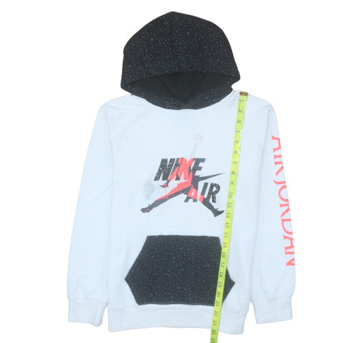 Nike Boys White Air Jordan Pullover Hoodie 12-13 Years Graphic Fleece