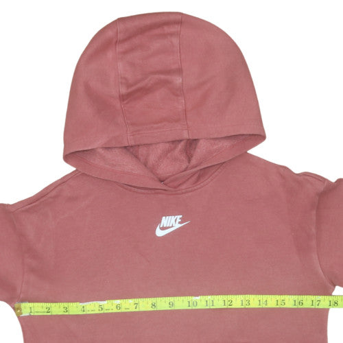 Nike Girls Pink Pullover Fleece Hoodie L Hooded Sweatshirt