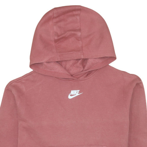 Nike Girls Pink Pullover Fleece Hoodie L Hooded Sweatshirt