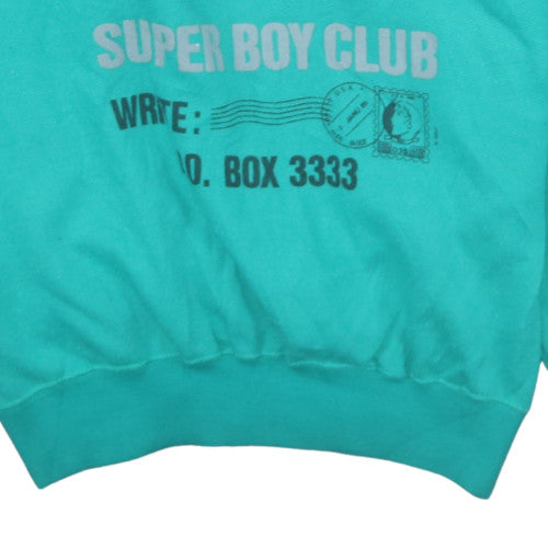 G Tani Womens Teal Graphic Pullover Sweatshirt XL Casual