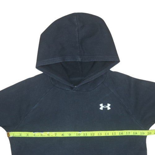 Under Armour Boys Black Pullover Hoodie 13-14 Years Fleece Sportswear