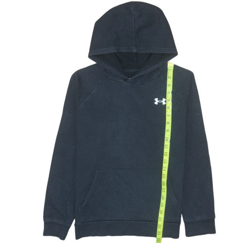 Under Armour Boys Black Pullover Hoodie 13-14 Years Fleece Sportswear