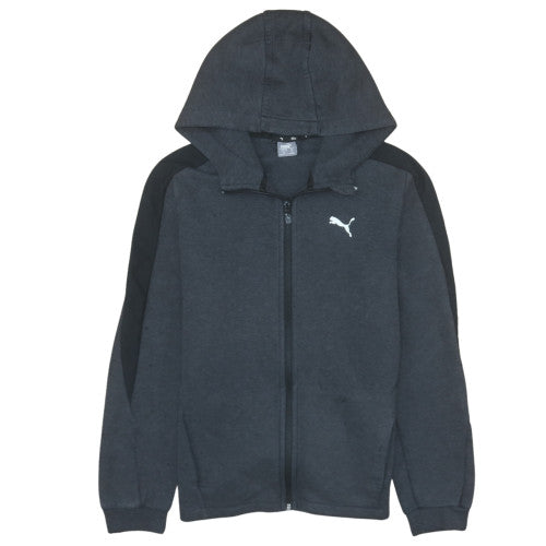 Puma Boys Black Full Zip Fleece Hoodie Size 14 Years